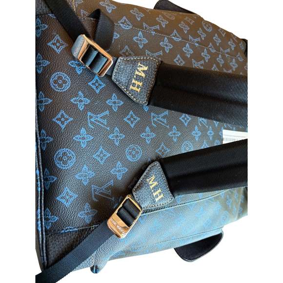 Louis Vuitton Blue Monogram LV Record Christopher MM - Picture 7 of 12
